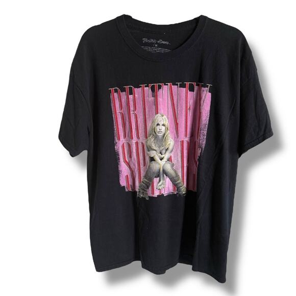 Britney Spears Women’s Black Graphic Tee Sz‎ M - Picture 3 of 4